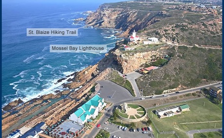 Mossel Bay aerial of the lighthouse on The Point